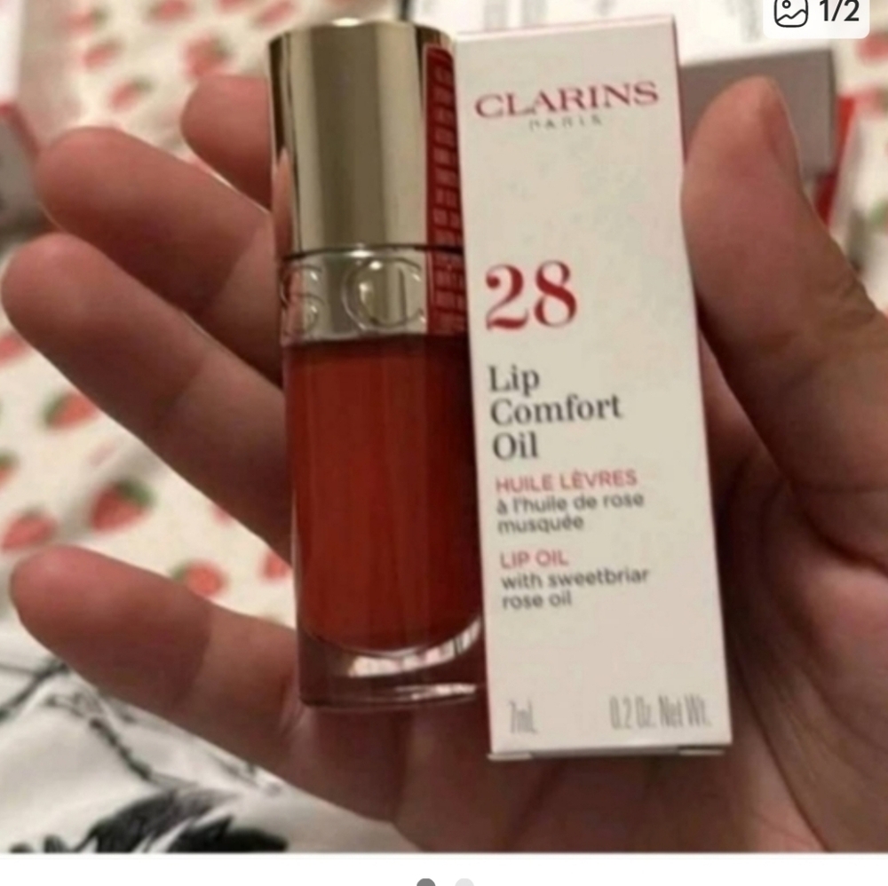 Clarins Lip Comfort Oil - Canyon Kiss Collection New #28 , 7ml Limited Edition - Picture 3 of 3